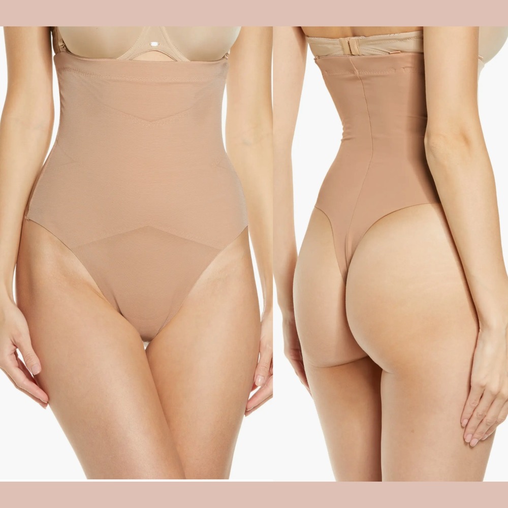 NEW $79 Honeylove [ Large ] Super Power Shaping Thong Runway Sand Nude‎ #T1994